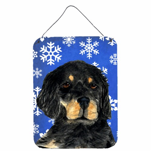 Gordon Setter Winter Snowflakes Holiday Wall or Door Hanging Prints,  16HX12W - Harris Teeter