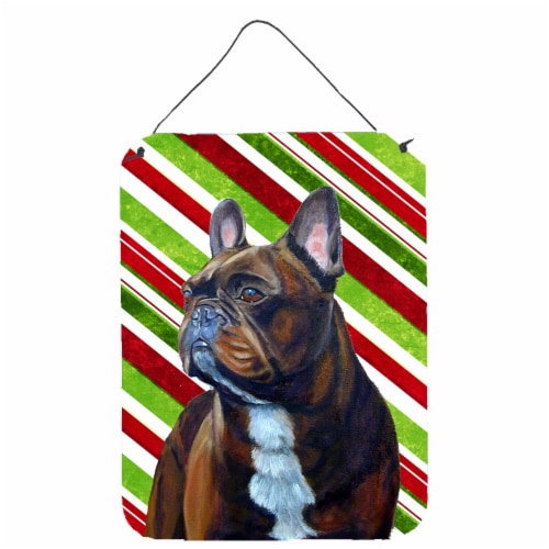 French Bulldog Candy Cane Holiday Christmas Wall Or Door Hanging Prints 16hx12w Jay C Food Stores
