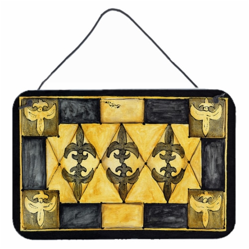 Carolines Treasures  8089DS812 Fleur de lis Wall or Door Hanging Prints Perspective: front