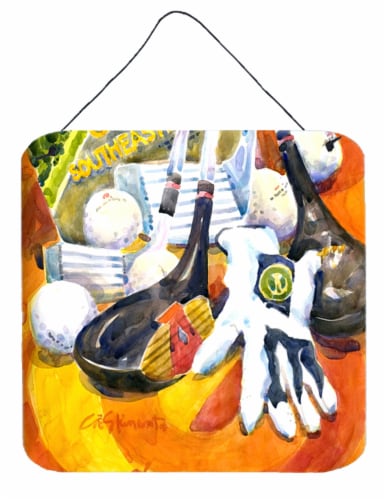 Carolines Treasures 6070DS66 Golf Clubs, Ball and Glove Wall or