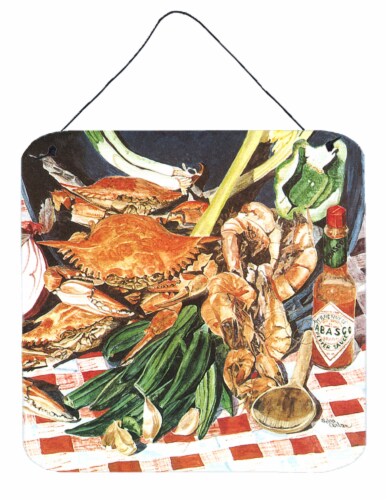 Carolines Treasures  8537DS66 Crab Boil Wall or Door Hanging Prints Perspective: front