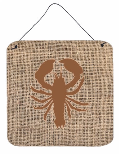 Carolines Treasures  BB1015-BL-BN-DS66 Lobster Burlap and Brown BB1015 Wall or D Perspective: front
