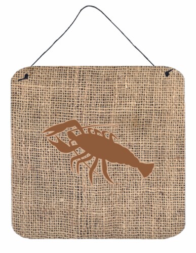 Carolines Treasures  BB1028-BL-BN-DS66 Lobster Burlap and Brown BB1028 Wall or D Perspective: front