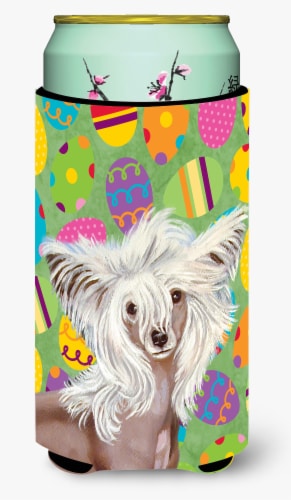 Carolines Treasures  LH9437TBC Chinese Crested Easter Eggtravaganza Tall Boy Hug Perspective: front