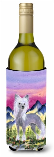 Carolines Treasures  SS8326LITERK Chinese Crested Wine Bottle Hugger Perspective: front