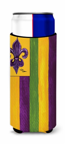 Carolines Treasures  8137MUK Mardi Gras Fleur de lis Nation Ultra Hugger for sli Perspective: front