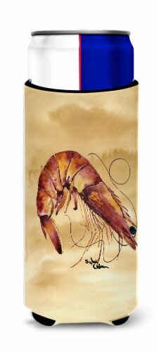 Carolines Treasures 8161MUK Shrimp Ultra Hugger for slim cans Perspective: front