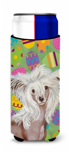 Chinese Crested Easter Eggtravaganza Ultra Hugger for slim cans Perspective: front