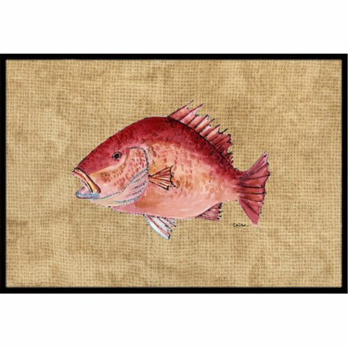 Carolines Treasures 8812JMAT Strawberry Snapper Doormat 24x36 Perspective: front