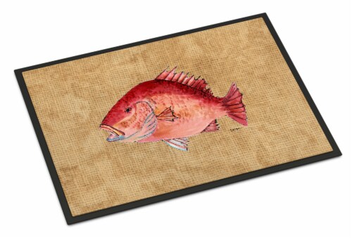 Carolines Treasures 8812MAT Strawberry Snapper Doormat 18x27 Perspective: front