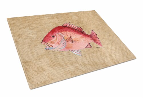 Carolines Treasures 8812LCB Strawberry Snapper Glass Cutting Board Large Perspective: front