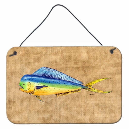 Carolines Treasures  8810DS812 Dolphin Mahi Mahi Wall or Door Hanging Prints Perspective: front