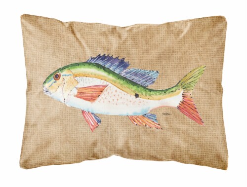 Carolines Treasures  8816PW1216 Rainbow Trout Canvas Fabric Decorative Pillow Perspective: front