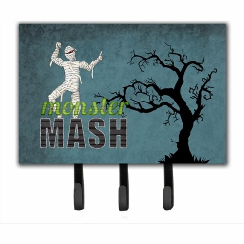Carolines Treasures  6 x 9 In. Monster Mash with Mummy Halloween Leash or Key Holder Perspective: front
