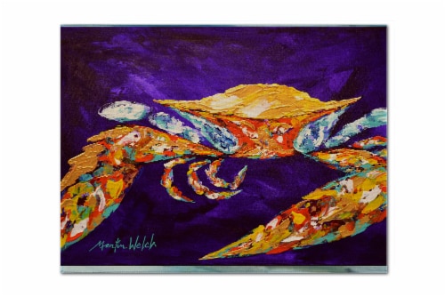 Carolines Treasures MW1172PLMT The Right Stuff Crab in Purple Fabric Placemat Perspective: front