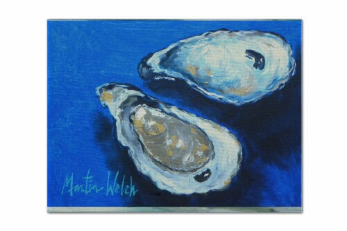 Carolines Treasures  MW1095PLMT Oysters Seafood Four Fabric Placemat Perspective: front