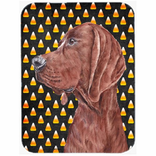 Carolines Treasures SC9659MP Redbone Coonhound Candy Corn Halloween Mouse Pad&#44; Hot Pad Or Perspective: front