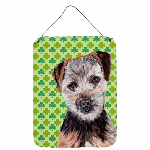 Norfolk Terrier Puppy Lucky Shamrock St Patrick S Day Wall Or Door Hanging Prin 16hx12w Baker S