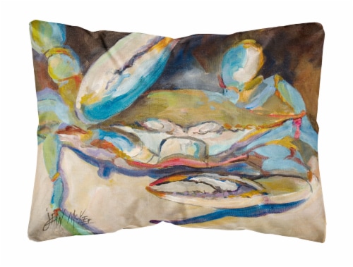 Carolines Treasures  JMK1099PW1216 Big Crab Claw Blue Crab Canvas Fabric Decorat Perspective: front