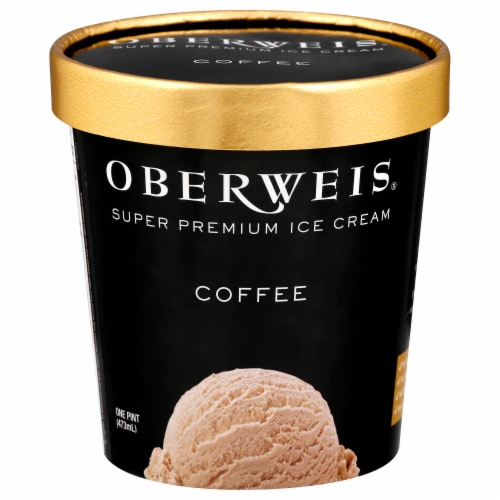 Oberweis® Coffee Ice Cream Pint Perspective: front