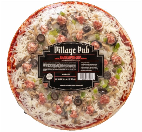 Village Pub Deluxe Sausage Frozen Pizza Perspective: front