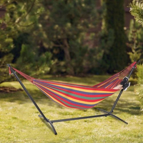 Kumo Double Hammock with Stand Heavy Duty Freestanding Hammock 1 unit QFC