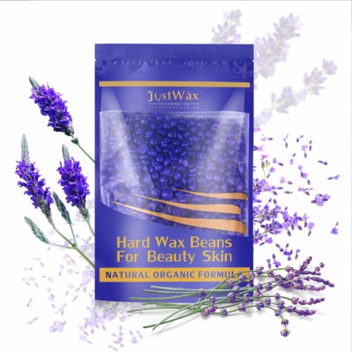 AGPtEK Purple Hard Wax Beans Hair Removal Painless Wax Warmer Waxing Beans Natural Pearl Perspective: front