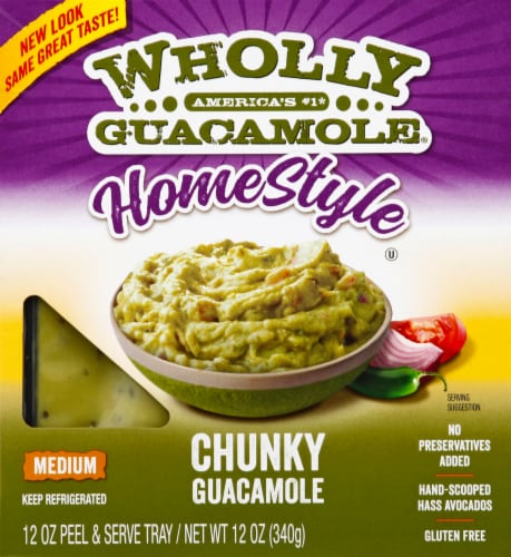 Wholly Guacamole® Homestyle Chunky Medium Guacamole Perspective: front