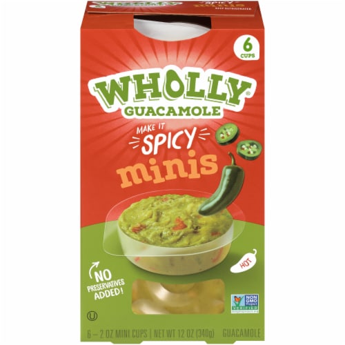 Wholly Guacamole Spicy Hot Guacamole Minis Perspective: front