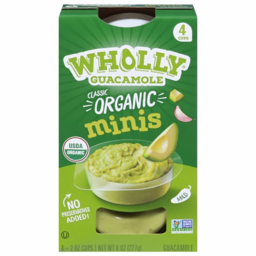 Wholly Guacamole Organic Mild Guacamole Minis Perspective: front