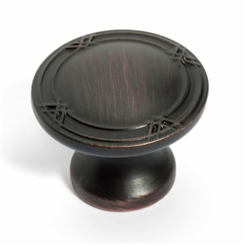 Dynasty Hardware K-4001-12P Super Saver Ribbon & Reed Cabinet Knob- Venetian Bronze Perspective: front