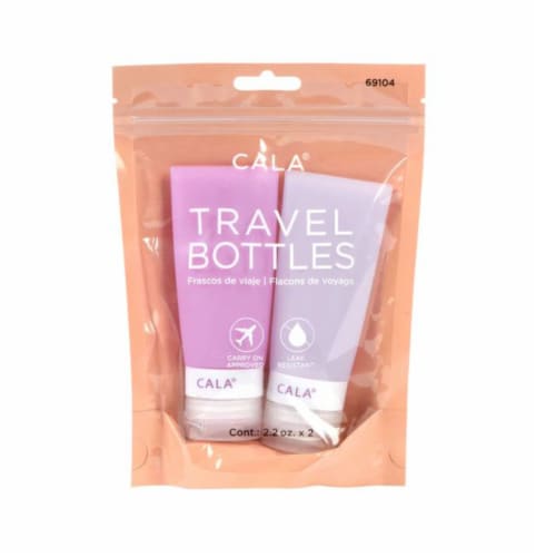 CALA Silicone Travel Bottles - Lavender Perspective: front