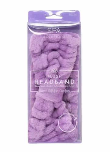 CALA® SPA Solutions Plush Headband - Lavender Perspective: front