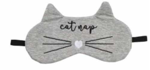 CALA Gray Cat Nap Sleep Mask Perspective: front