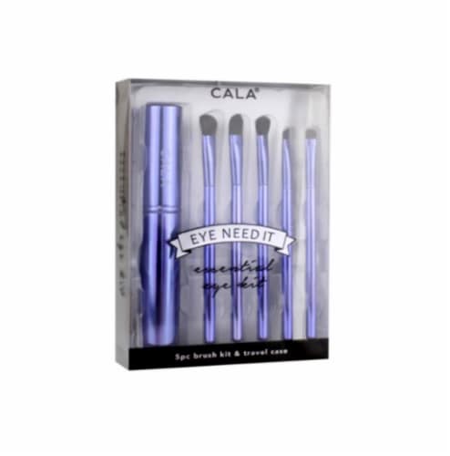 CALA Eye Need It Lavender Essential Eye Brush Kit & Travel Case Perspective: front