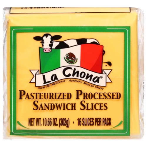 La Chona® American Sliced Cheese Perspective: front