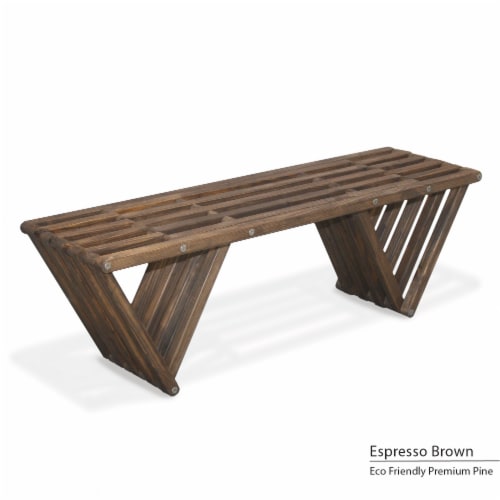 GloDea Bench X60, Espresso Brown Perspective: front