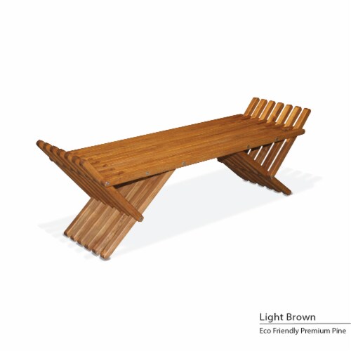 GloDea French Bench X90, Light Brown Perspective: front