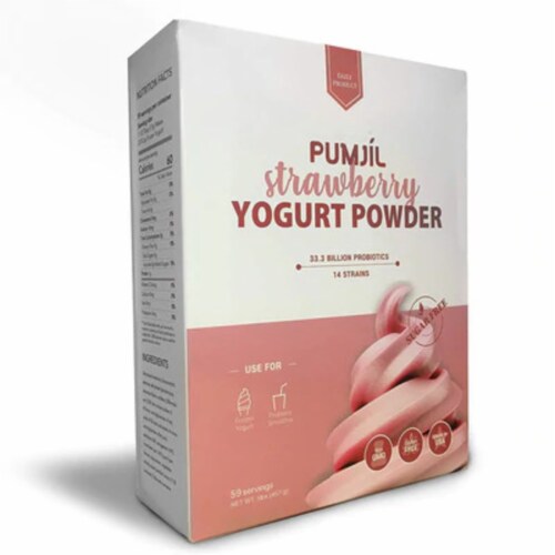 Strawberry Sugar Free Yogurt Powder, Probiotic Soft Serve Ice Cream Mix Perspective: front