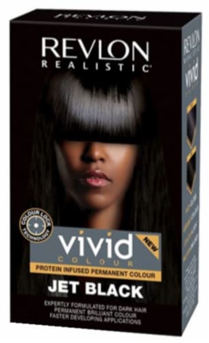 Revlon Realistic Vivid Colour Jet Black Permanent Hair Color Perspective: front