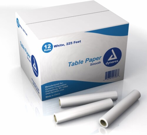 Table Exam Paper, Smooth, 21'' X 225 Ft, 12 Rolls/Case, Premium 225ft By Dynarex Perspective: front