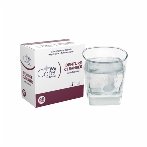 We Care from Dynarex Denture Cleaner Peppermint Scent Tablet 4877 (960 Ct) Perspective: front