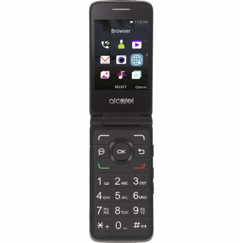 TracFone Wirless MyFlip 2 A406 Non-Contract Cellphone - Black Perspective: front