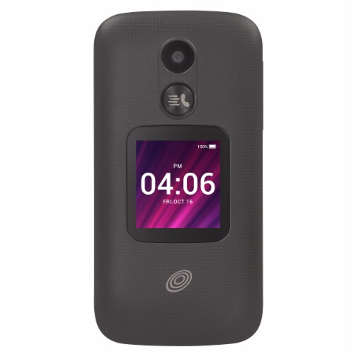 Total Wireless MyFlip 2 A406 CDMA Non-Contract Cellphone - Black Perspective: front
