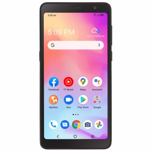 Tracfone TCL A3 Prepaid Smartphone - Black Perspective: front