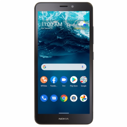 Total by Verizon NOKIA C100 32GB Prepaid Smartphone - Blue Perspective: front