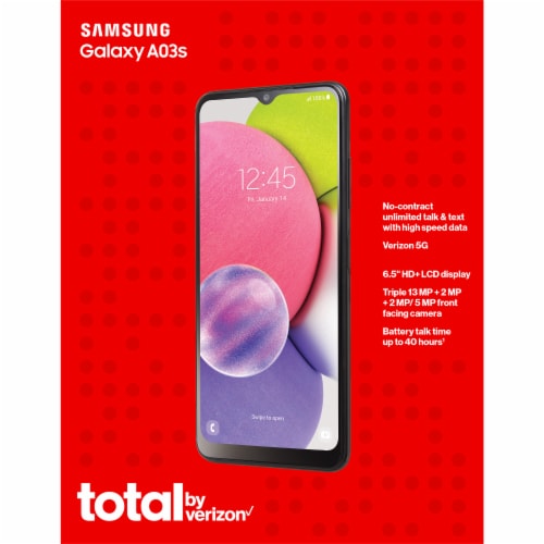 Total by Verizon SAMSUNG Galaxy A3s 32GB Prepaid Smartphone - Black Perspective: front