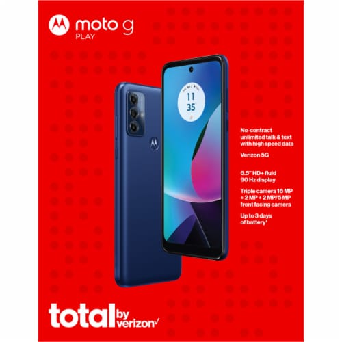 Total by Verizon Motorola moto g Play 32GB Prepaid Smartphone - Black Perspective: front