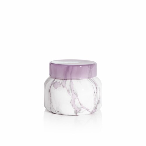 Capri Blue Modern Marble Petite Jar Aloha Orchid Perspective: front