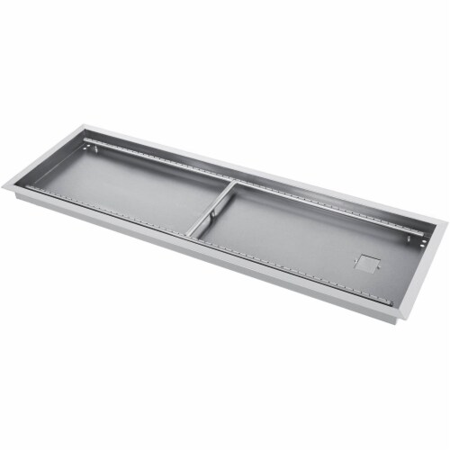 49 X16  Drop-In Fire Pit Pan W/Burner Table-Top Fireplace Parts Propane Tank Perspective: front